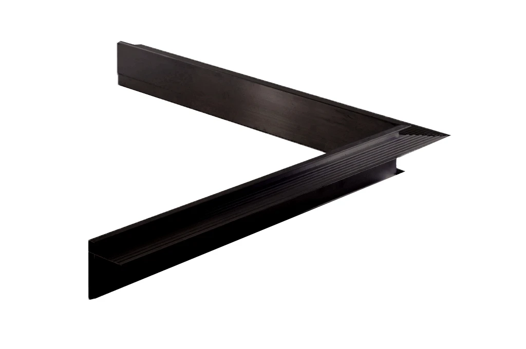 Daktrim binnenhoek aluminium zwart, 4 x 4 x 45 cm - Afbeelding 2